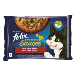 FELIX Sensations cat Multipack morka&jahňa kapsičky pre mačky 4x85g