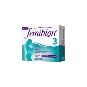 Femibion 3 Dojčenie tbl 28 + cps 28 (kys. listová + vápnik, vitamíny a minerály + DHA) 1x56 ks