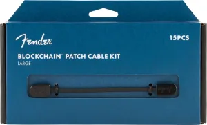 Fender Blockchain Patch Cable Kit LRG Čierna Zalomený - Zalomený