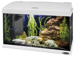 Ferplast CAPRI 50 LED WHITE sklenené akvárium s LED lampou, vnútorným filtrom a ohrievačom