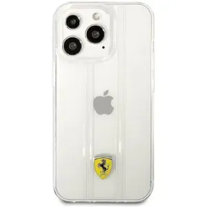 Ferrari PC/TPU 3D Stripes Zadný Kryt pre Apple iPhone 13 Pro Max Transparent