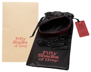 Fifty shades of grey - klipy na bradavky s golierom (čierno-červené)