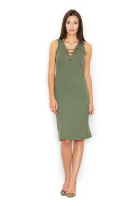 Figl Woman's Dress M487 Olive #4409037