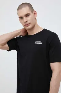Bavlnené tričko Fila čierna farba, s potlačou #8171423