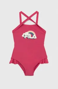 Jednodielne detské plavky Fila ružová farba #7505369