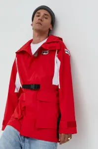 Nepremokavá bunda Fila pánska, červená farba, prechodná
