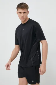 Tréningové tričko Fila Ronchin čierna farba, jednofarebné