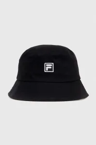 Bavlnený klobúk Fila čierna farba, bavlnený