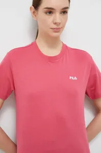 Bavlnené tričko Fila ružová farba #7511413