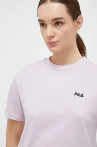 Bavlnené tričko Fila ružová farba #9021457