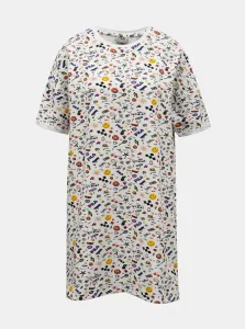 Biela dámska vzorovaná nočná košeľa FILA #1045559