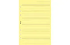 Filofax A5 linajkový papier, žltý, 25 listov