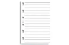 Filofax papier linajkový biely, 25 listov - vreckový