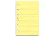 Filofax papier linajkový žltý, 20 listov - vreckový