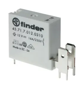 Finder 457170120310 Power Relay, Spst-No, 12Vdc, 16A, Tht