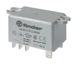 Finder 668290060600 Power Relay, Dpst-No, 6Vdc, 30A, Panel