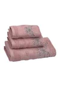 Soft Cotton Osuška a uteráky BUTTERFLY v darčekovom balení Ružová Sada #1041171