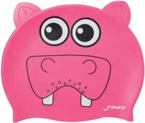 Detská plavecká čiapka finis animal heads hippo ružová