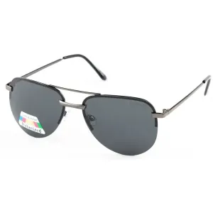 Finmark F2304 Športové slnečné okuliare s polarizačnými šošovkami, strieborná, veľkosť