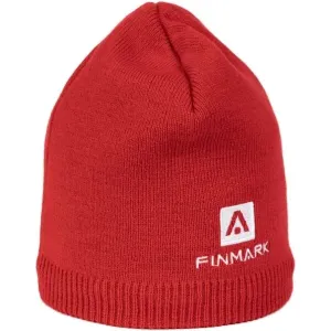 Finmark WINTER HUT Zimná pletená čiapka, červená, veľkosť