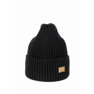 Finmark Zimná čiapka Zimná pletená čiapka, čierna, veľkosť #8139742