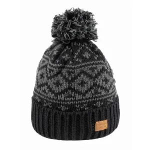 Finmark Zimná čiapka Zimná pletená čiapka, čierna, veľkosť #8180869
