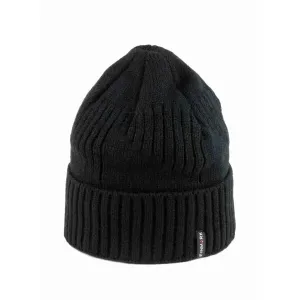 Finmark Zimná čiapka Zimná pletená čiapka, čierna, veľkosť #8138803