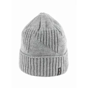 Finmark Zimná čiapka Zimná pletená čiapka, sivá, veľkosť #8140189