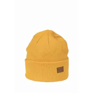 Finmark Zimná čiapka Zimná pletená čiapka, žltá, veľkosť
