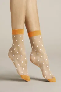 Oranžovo-biele ponožky Papavero 20DEN