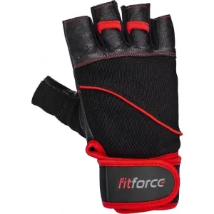 Fitforce FERAL Kožené fitness rukavice, čierna, veľkosť #431145