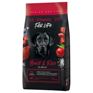 Fitmin Dog For Life Beef & Rice  - výhodné balenie: 2 x 12 kg