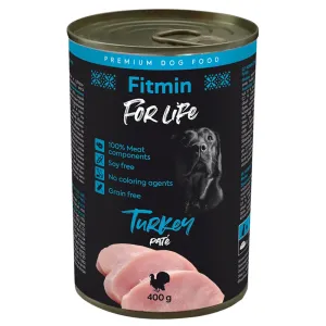 Výhodné balenie Fitmin Dog For Life 12 x 400 g - morčacie