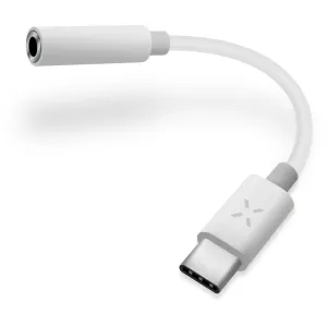 FIXED LINK Redukcia pre pripojenie slúchadiel z USB-C na 3,5 mm jack s DAC chipom, biely FIXL-CJD-WH