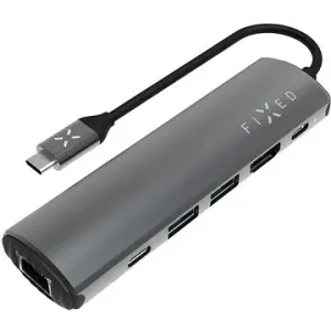 FIXED HUB Pro 6in1 USB-C 3.2 Gen2 4 k 60 Hz na notebooky a tablety sivý