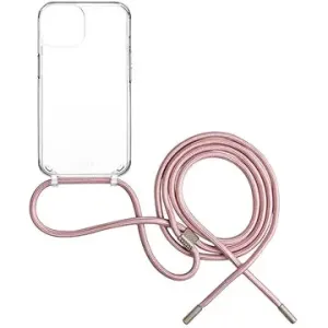 FIXED Pure Neck AntiUV s ružovou šnúrkou na krk na Apple iPhone 15