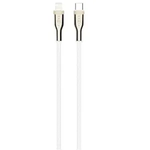 FIXED Cable USB-C/Lightning a podporou PD 0.5m certifikácia MFi pletený biely