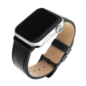 FIXED Kožený remienok pre Apple Watch 384041 mm, čierna FIXLST-436-BK
