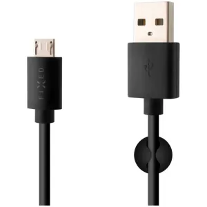 Fixed dátový a nabíjací kábel, USB-A -> micro USB, 20 W, dĺžka 1 m, čierna
