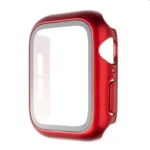 FIXED Pure+ ochranné puzdro s temperovaným sklom pre Apple Watch 44mm, červené FIXPUW+-434-RD