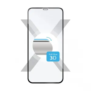 Ochranné tvrzené sklo FIXED 3D Full-Cover pro Apple iPhone 12/12 Pro, s lepením přes celý displej, černé