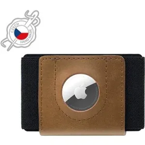FIXED Tiny Wallet for AirTag z pravej hovädzej kože hnedá