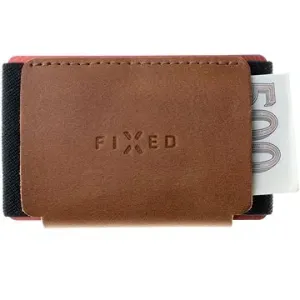FIXED Tiny Wallet z pravej hovädzej kože hnedá
