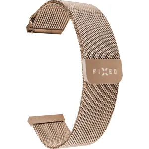 FIXED Mesh Nerezový remienok pre Smart Watch 22 mm, zlatoružový