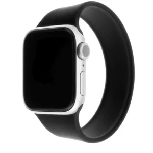 FIXED Elastic Silicone Strap pre Apple Watch 42/44/45/Ultra 49mm veľkosť S čierny