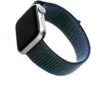 FIXED Nylon Strap pre Apple Watch 38/40/41mm temne modrý