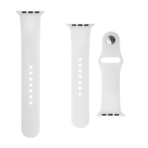 FIXED Set silikónových remienkov pre Apple Watch 42/44/45 mm, biely FIXSST-434-WH