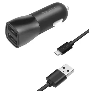FIXED s 2× USB výstupom a USB/micro USB kábel 1 meter 15 W Smart Rapid Charge čierna