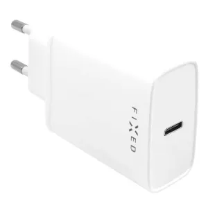 Síťová nabíječka FIXED s USB-C výstupem a podporou PD, 20W, bílá