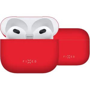 FIXED Silky Silikónové púzdro pre Apple AirPods 3, červené